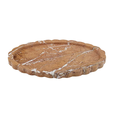 FLORENCE MARBLE TRAY 20X30CM BROWN