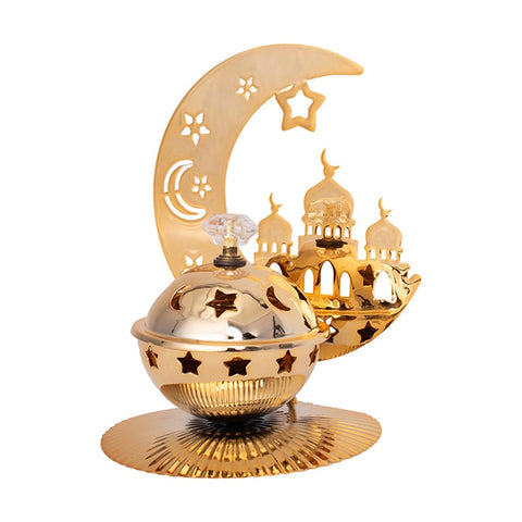 Gold metal incense holder