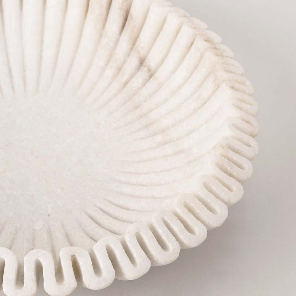 MARBLE FLUTED BOWL (4 SIZES)