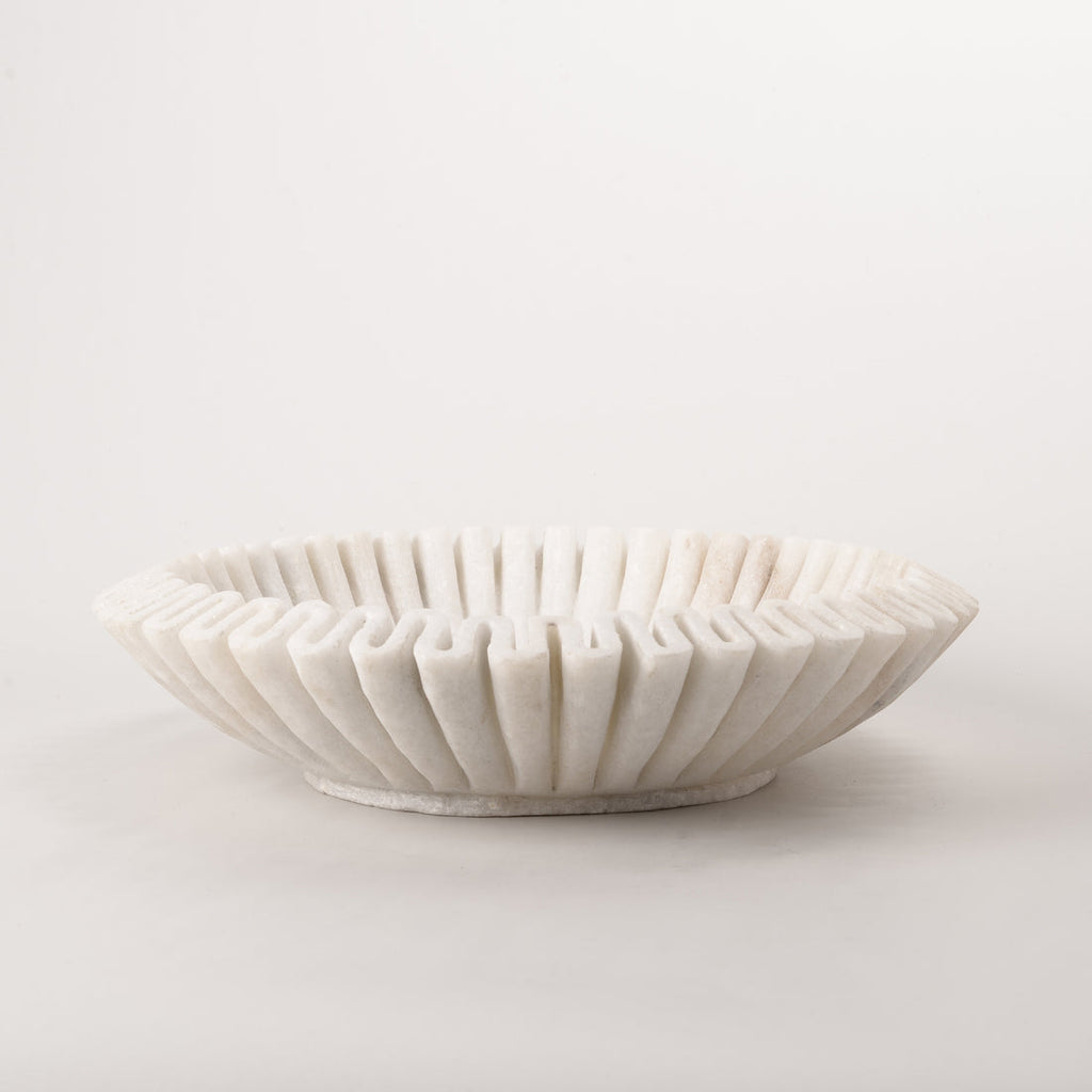 MARBLE FLUTED BOWL (4 SIZES)