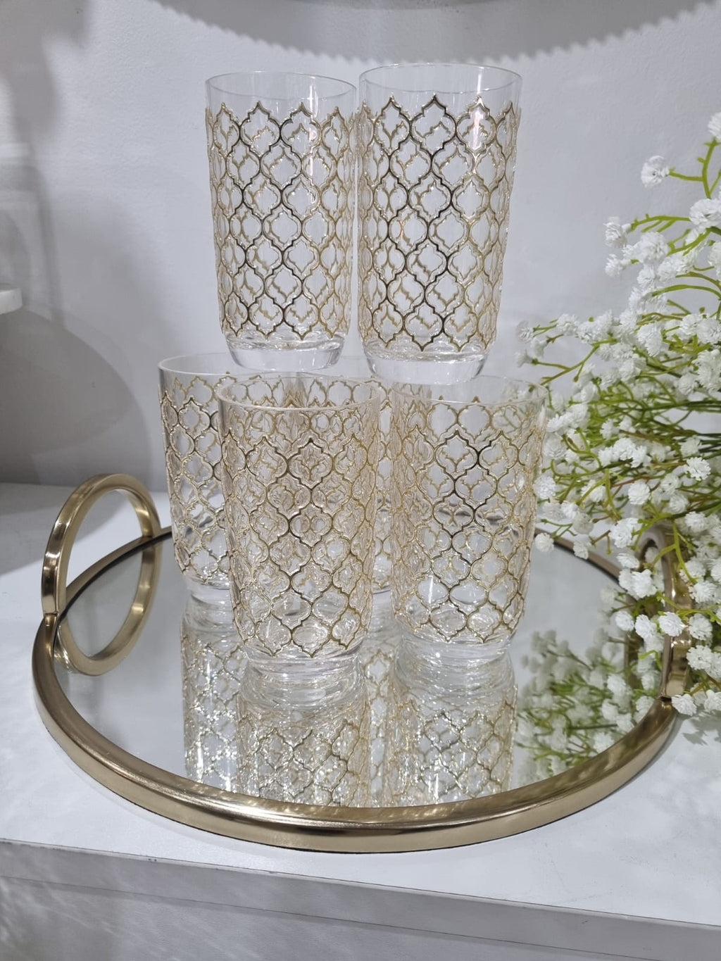 GOLD LATTICE STYLE TUMBLER