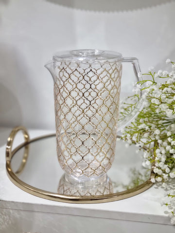 GOLD LATTICE STYLE WATER JUG