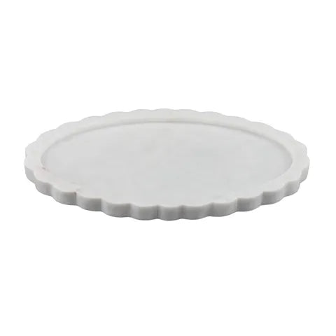 FLORENCE MARBLE TRAY 20X30CM WHITE