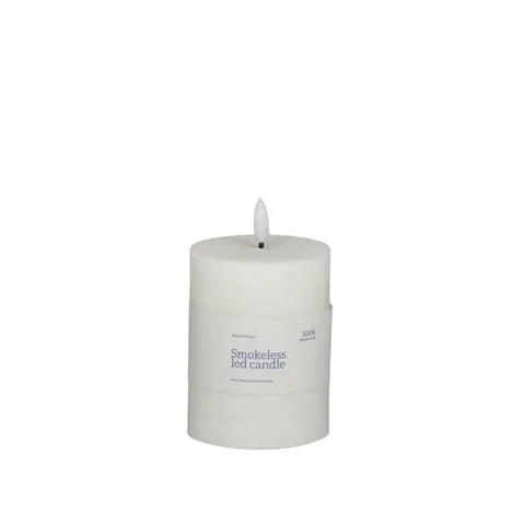 ILLUME PILLAR LED CANDLE 7.5X10CM WHITE