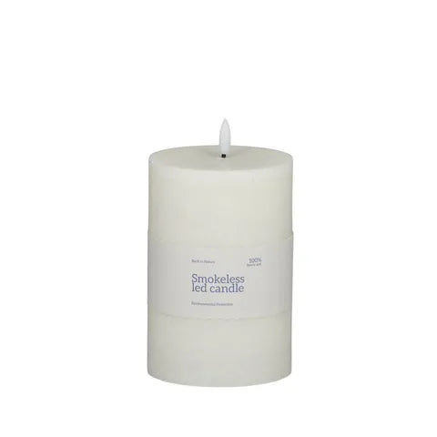 ILLUME PILLAR LED CANDLE 10X15CM WHITE