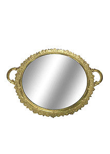 60x51cm gold round tray