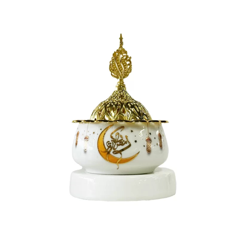 ARABIC METAL CERAMIC INCENSE BURNER