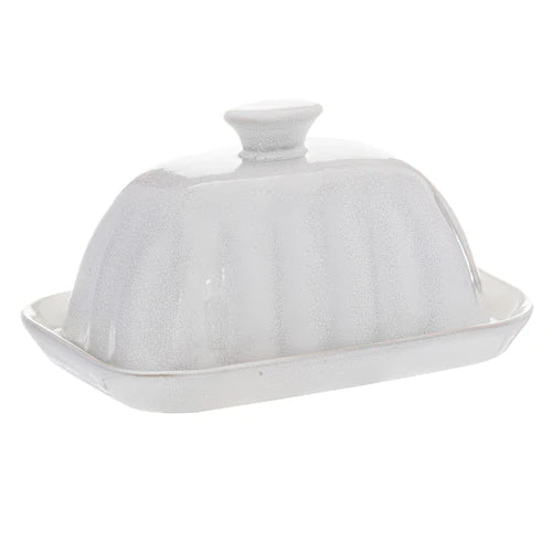 Marguerite White Butter Dish