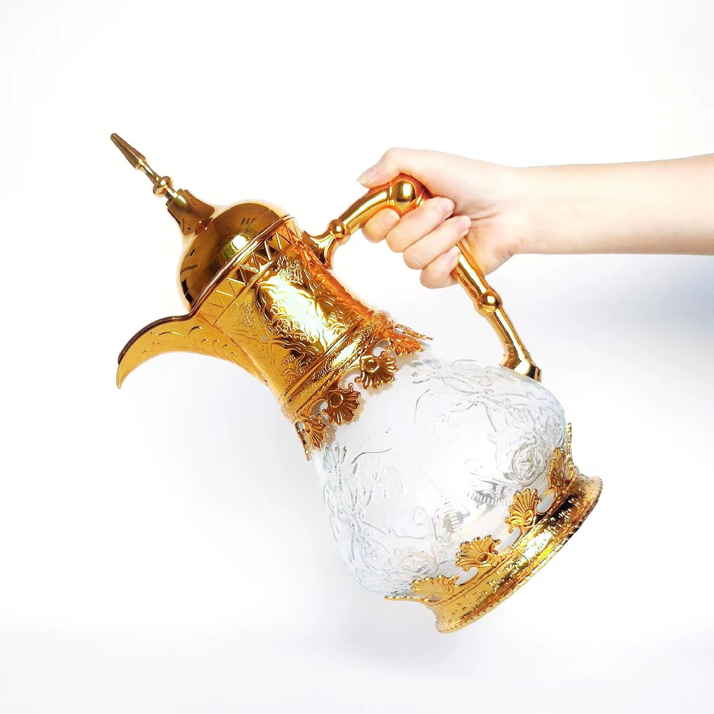 Royal Gold Glass Tea Pot