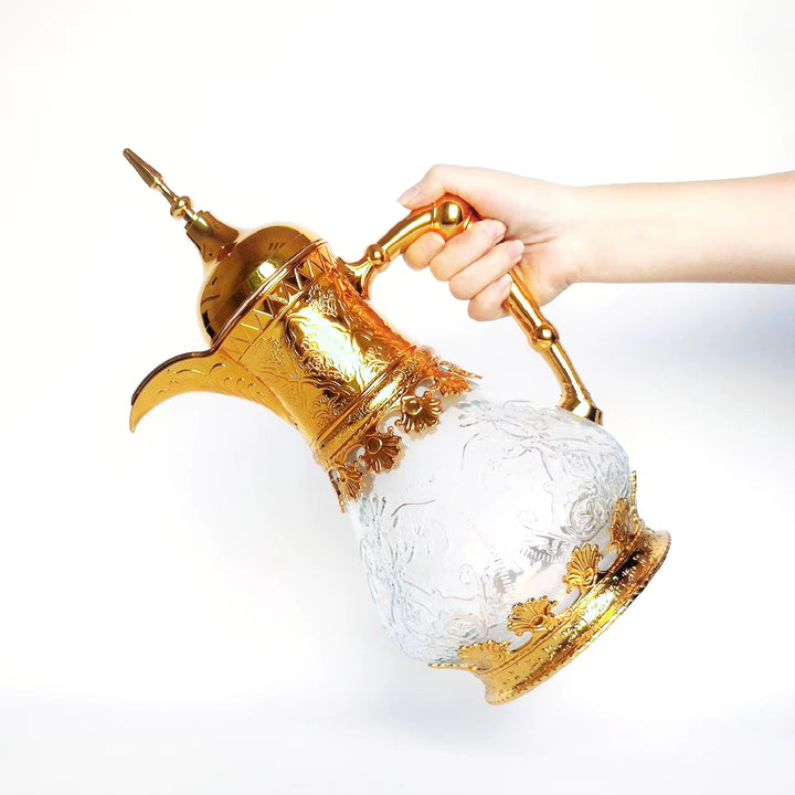 Royal Gold Glass Tea Pot