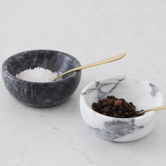 Marble Pinch Bowl and Spoon Set