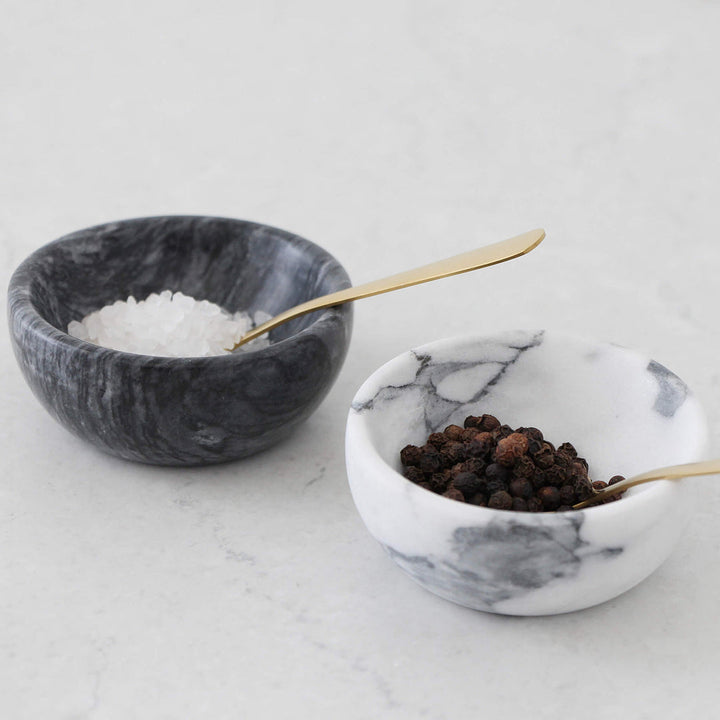 Marble Pinch Bowl and Spoon Set