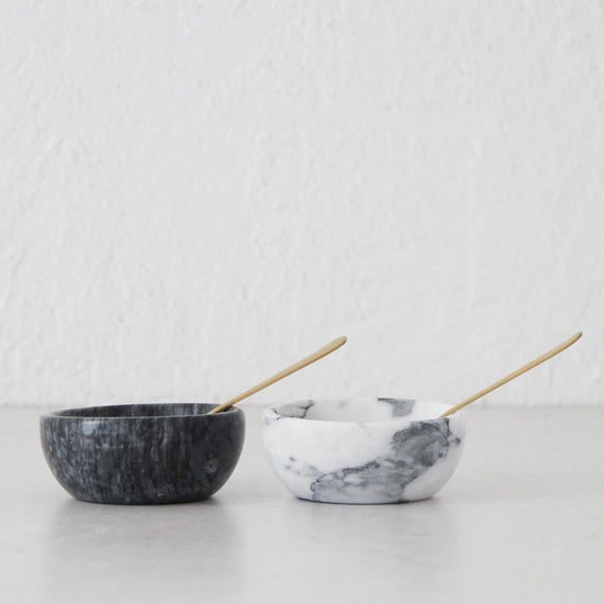 Marble Pinch Bowl and Spoon Set