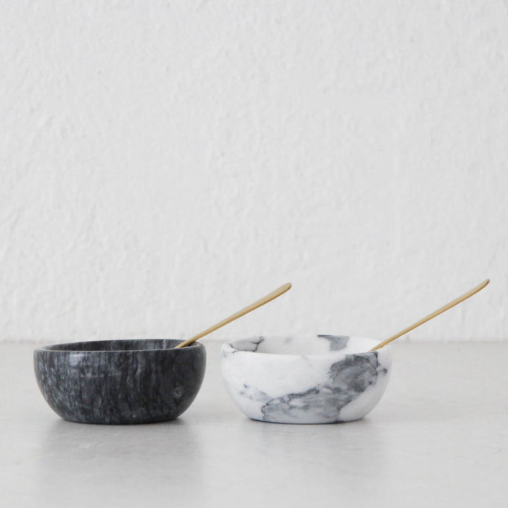 Marble Pinch Bowl and Spoon Set