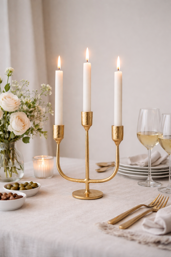 JASPER CANDLE STAND BRASS