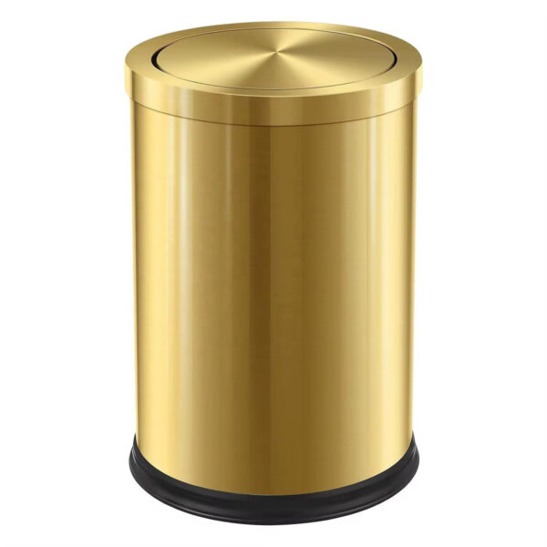 Gold Stainless steel trash can
