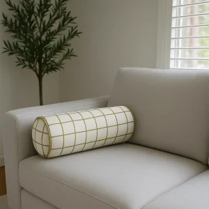 OSCAR COTTON BOLSTER 18X50CM NAT/OLIVE#