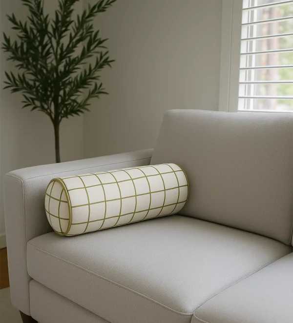 OSCAR COTTON BOLSTER 18X50CM NAT/OLIVE#