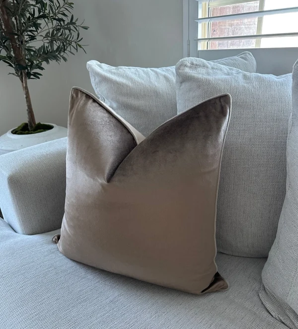 Velvet Taupe Luxe Cushion