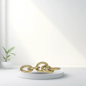 Gold chain sculpture