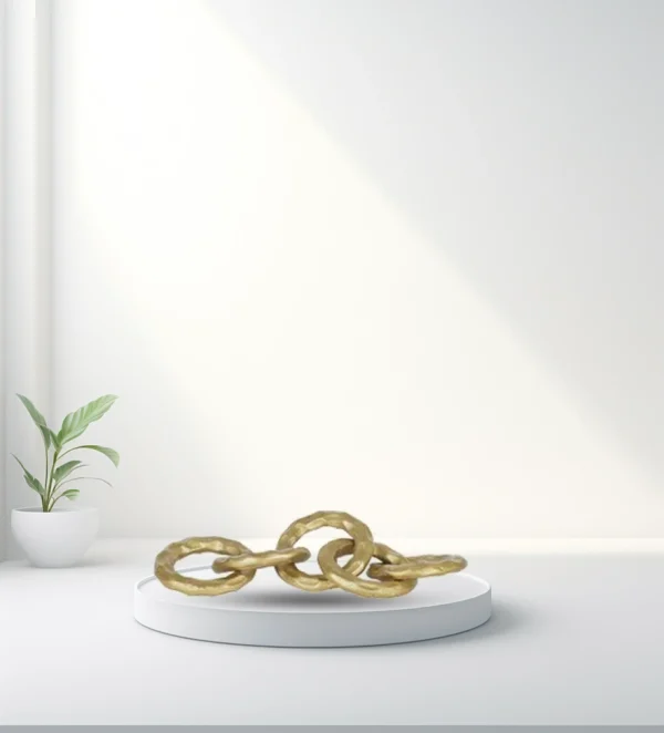 Gold chain sculpture