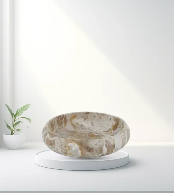 XENA MARBLE BOWL 26X6CM TAUPE