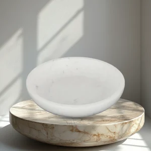 OTIS MARBLE BOWL 30X30X6CM WHITE