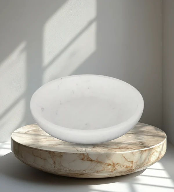 OTIS MARBLE BOWL 30X30X6CM WHITE