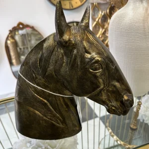 Bronze finish horse head