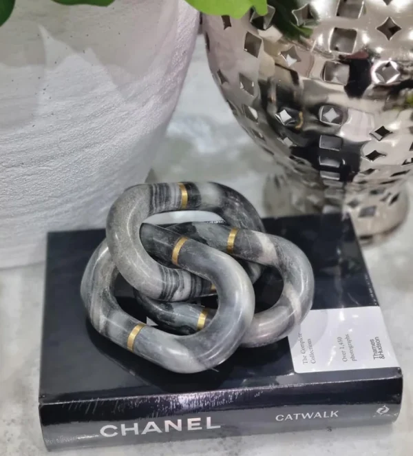 Black and grey Marble Decor Chain