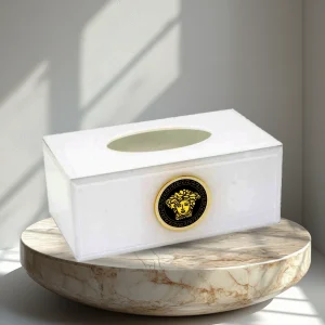 TISSUE BOX-MEDUSA-WHITE