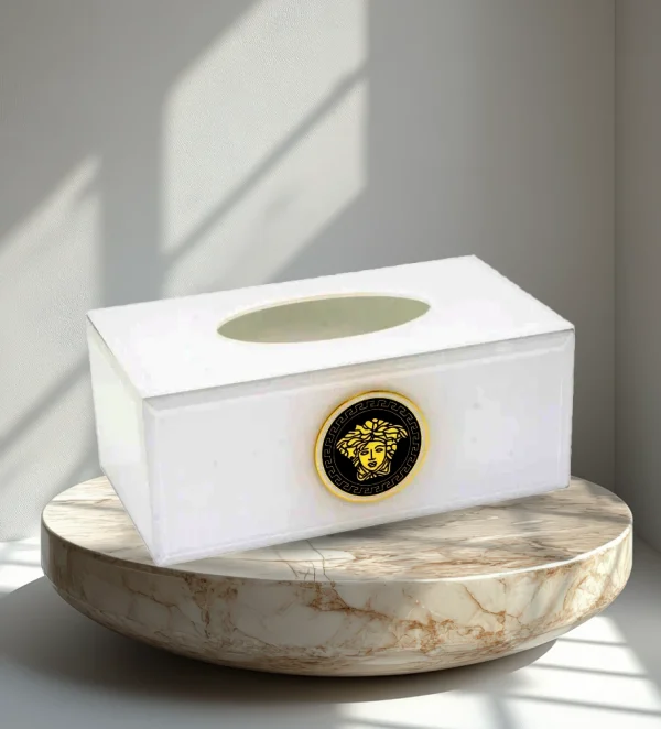 TISSUE BOX-MEDUSA-WHITE