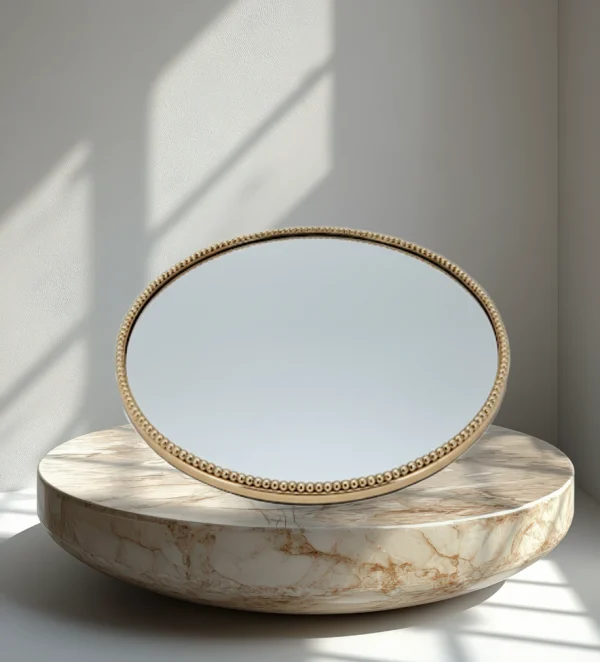 Stella gold mirror tray
