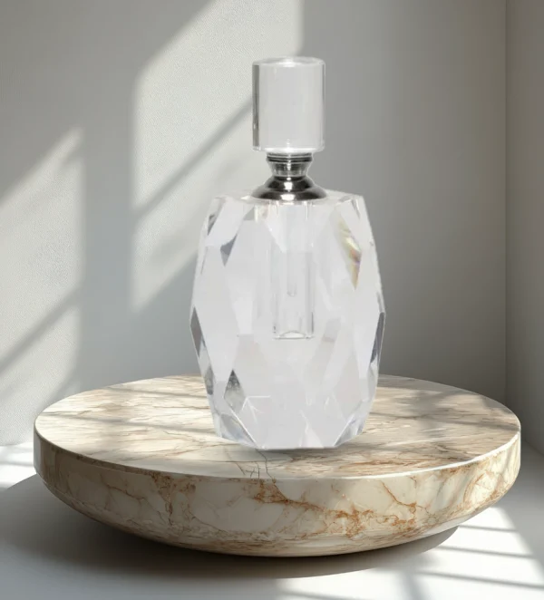 PERFUME BOTTLE-GLASS-OVAL