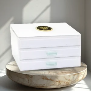 BOX-GLASS-2DRAWER-MEDUSA-WHITE