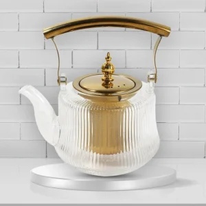 Glass Tea Pot kettle with Strainer Infuser 1.2 Litre