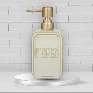 DISHES CER SOAP DISPENSER 8.5X18CM IVORY