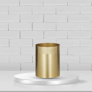 LATON S/STEEL UTENSIL HOLDER 14X18CM GLD