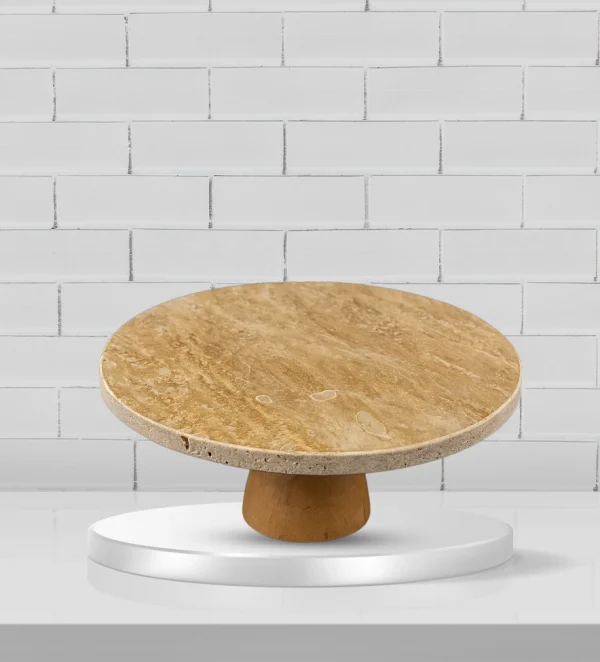 Travertine Cake Stand