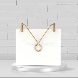Mira Marble/Brass Napkin Holder