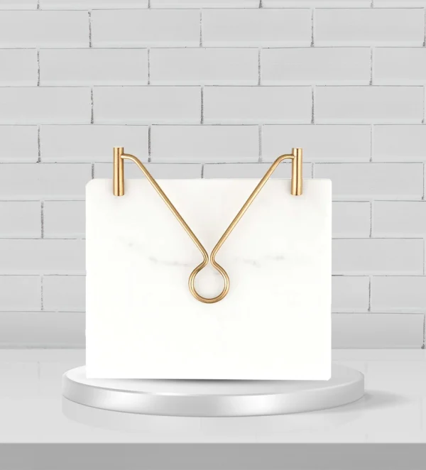 Mira Marble/Brass Napkin Holder