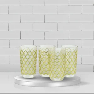 Gold Quatrefoil Acrylic Tumbler