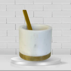 Marble Gold Spoon Pinch Pot