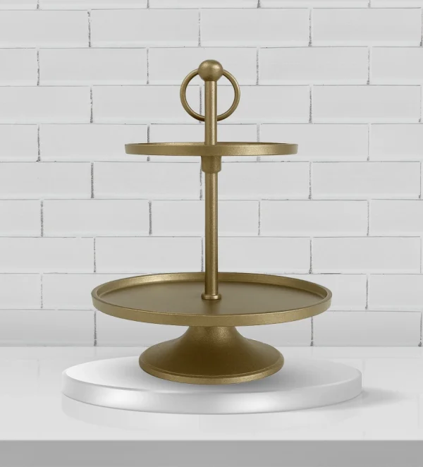 2 Tier Gold Stand