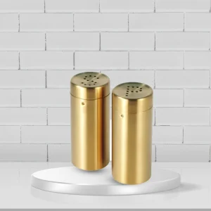 Gold salt and pepper shakers
