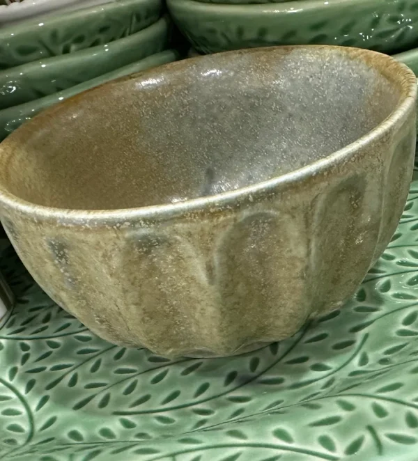 STUDIO CERAMIC BOWL 11X6CM OLIVE