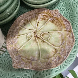 CATANIA CERAMIC PLATE 17X1.5CM GREEN