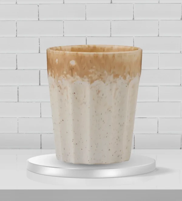 STUDIO CER LATTE CUP 8X9CM/250ML NOUGAT