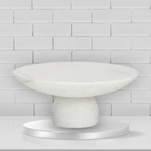 OTIS MARBLE CAKE STAND 30X30X13CM WHITE