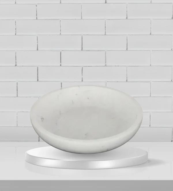 OTIS MARBLE BOWL 30X30X6CM WHITE